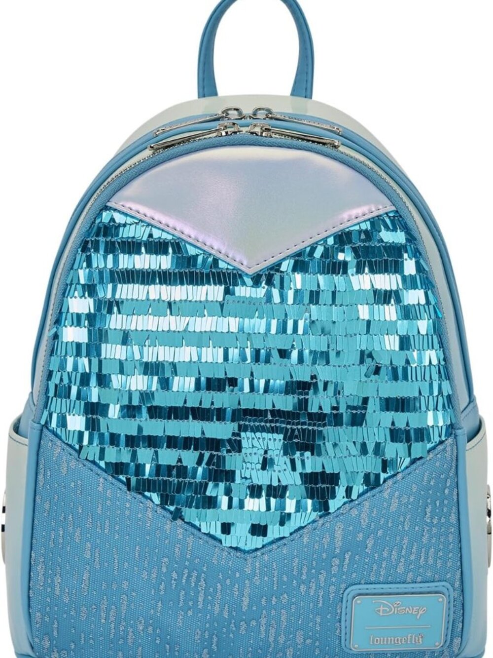 Loungefly Frozen Elsa Glitter Sequin Cosplay Mini Backpack NWT